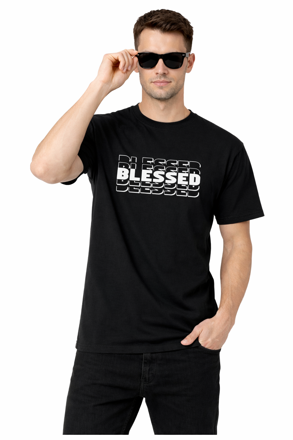 Men’s Polycotton Printed T-Shirt | Regular Fit Crew Neck | Stylish Graphic Casual Wear