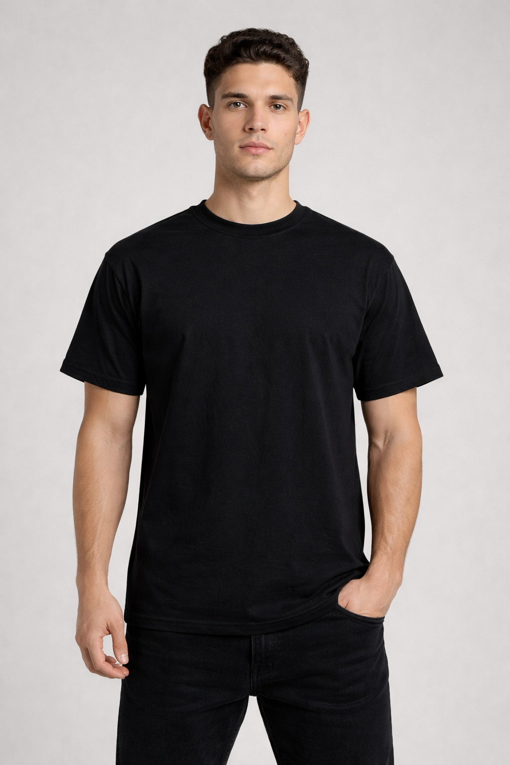 Black Regular Fit Printed T-Shirt for Men – Trendy Street Style Casual Wear