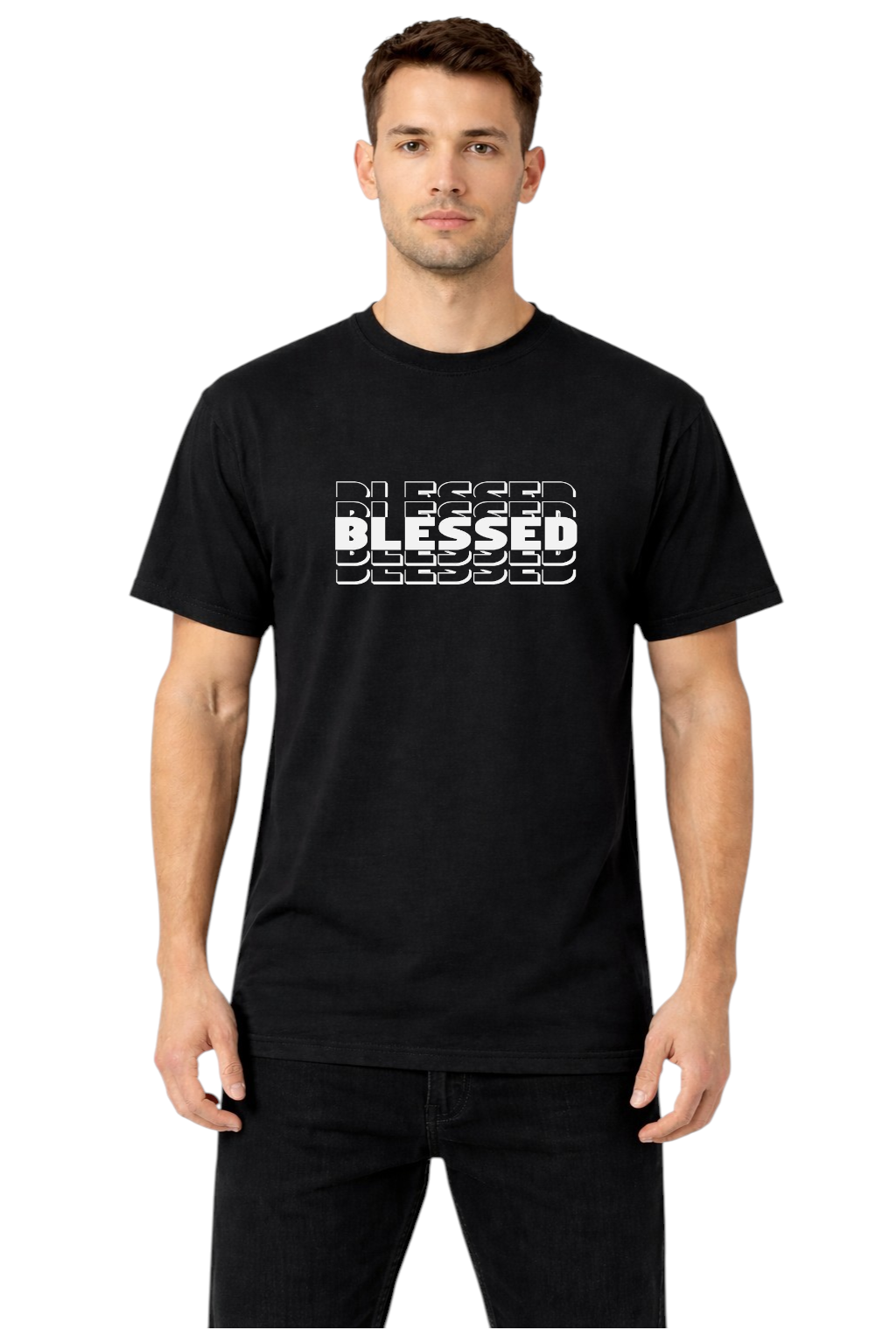 Men’s Polycotton Printed T-Shirt | Regular Fit Crew Neck | Stylish Graphic Casual Wear